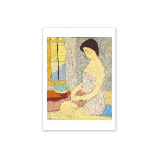 Woman with green bowl