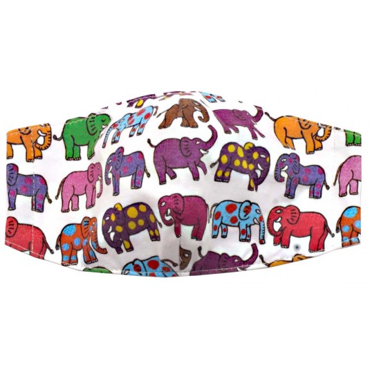 12 Elephants - Kid White Mask
